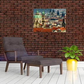 Tablou - Panorama din Praga (70x50 cm)