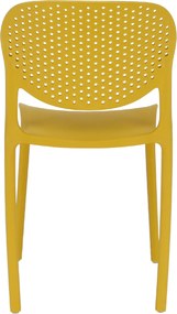 Scaun stivuibil, galben, FEDRA NEW