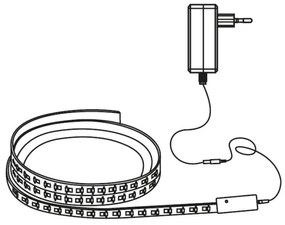 Banda LED RGB reglabilă 5m, 24W, 230V, 3000-6000K, Wi-Fi Tuya