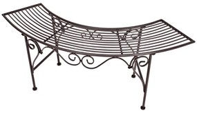 Bancă de grădină neagră/maro închis din metal Fuego – Garden Pleasure