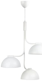 Pendul cu 3 surse de iluminat design modern TULLIO alb