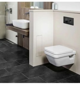 Pachet vas WC rimless suspendat, Villeroy&amp;Boch Architectura, cu capac si rezervor incastrat Grohe Rapid SL cu clapeta