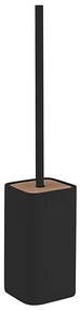 Perie de toaletă autoportantă Gedy NINFEA negru/bambus