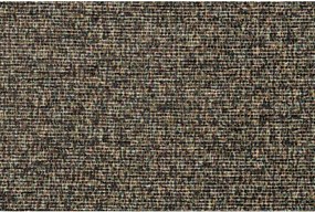 Bancă maro cu tapițerie din țesătură bouclé Fern – Dutchbone