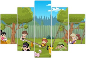 Tablou - Copii la locul de joacă (150x105 cm)