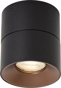 Spot aplicat modern negru GU10 50mm orientabil - Echo