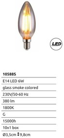 Bec LED E14 6W 380lm 1800K