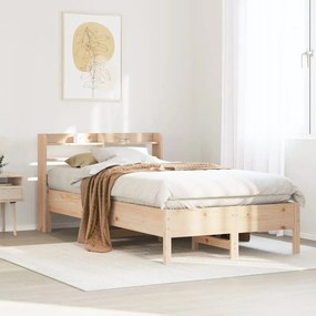 vidaXL Cadru de pat fără saltea, 75x190 cm, lemn masiv de pin