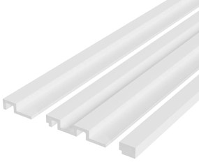 Panou riflaj decorativ 3D din polimer rigid, model Steps - 12x2.1x250 cm