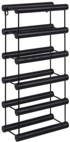 Suport negru din metal pentru 6 sticle, Moriz Bizzotto