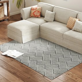 HOMCOM Covor salon 170 x 120 cm blănuri scurte lavabil în mașină hipoalergenic pentru sufragerie, dormitor, birou, gri | Aosom Romania