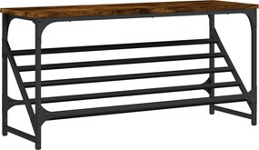 vidaXL Pantofar, stejar fumuriu, 90x30x45cm, lemn prelucrat
