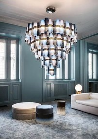 Lustra LED Art Deco de dimensiuni mari, realizata manual LA LOLLO 4XL Gradiet