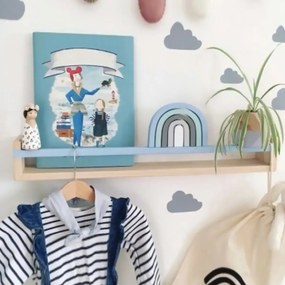 Raft de perete lemn, seria Wood Homs 60 x 10 x 10 cm,700086