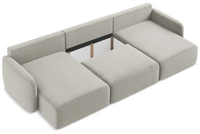 Colțar gri deschis extensibil/cu spațiu de depozitare Kalena – Makamii