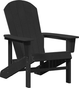 vidaXL Scaun Adirondack Negru 82 x 74 x 92 cm HDPE
