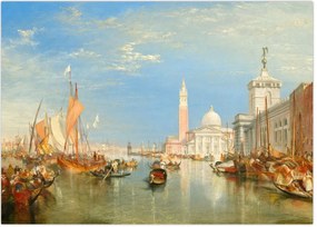 Tablou - Joseph Mallord William Turner, Venice the Dogana and San Giorgio Maggiore, reproducere (70x50 cm)