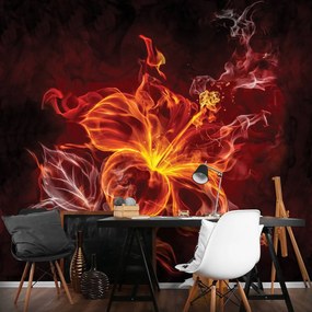 Fototapet - Floare- foc și fum (152,5x104 cm), în 8 de alte dimensiuni noi