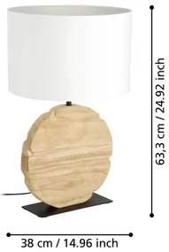 Lampă de masă Eglo 39916 CONTESSORE 1xE27/40W/230V 63,5 cm maro