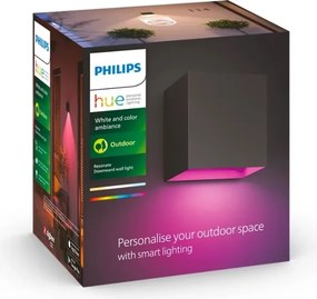 Philips - Set de 2 corpuri de iluminat exterior LED RGBW, reglabile, Hue RESONATE LED/8W/230V IP44