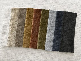 Taburet alb cu tapițerie din chenille Leonore – Bobochic Paris