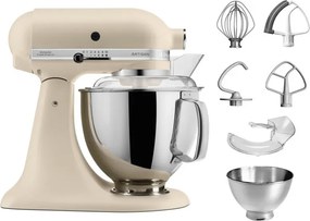 Mixer planetar KitchenAid Artisan Elegance 5KSM175PSEFL, 300 W, 4.8 l, Actionare directa, 10 viteze, Bej