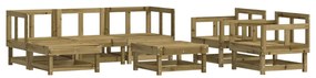 3186220 vidaXL Set mobilier de grădină, 7 piese, lemn de pin tratat