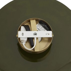 Plafonieră retro bronz cu sticlă verde - Jina