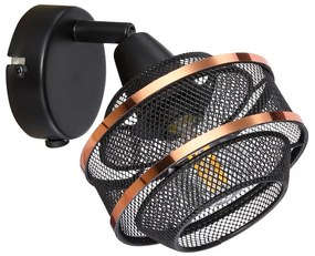 Aplica de perete metal negru/auriu BELLONA