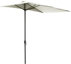 Outsunny Umbrelă de Perete Semicirculară Maro, cu Manivelă, Design Spațiu-Eficient pentru Terasă și Balcon, Φ270x245cm | Aosom Romania