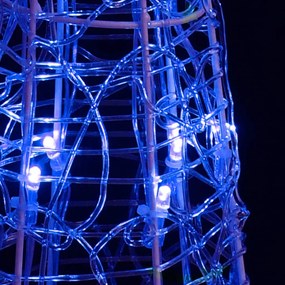 Piramida decorativa con de lumini cu LED albastru 60 cm acril 1, Albastru, 60 cm