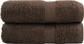 vidaXL Prosoape oaspeți premium, SOLUND, 2 buc. maro 30x50cm 600gsm