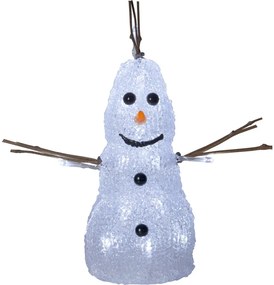 Decorațiune luminoasă de Crăciun albă Crystal Snowman – Star Trading