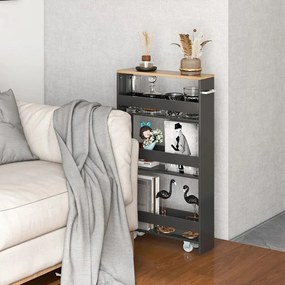 Raft de depozitare pe 4 niveluri, cu rafturi deschise, gri