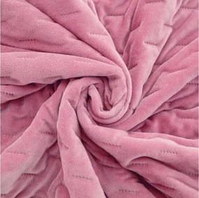 Cuvertura de pat din catifea ASTRALIA, roz Dimensiune: 200 x 220 cm
