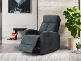 Fotoliu recliner Miramar 112 100x74x94cm, Gri inchis, Tapiterie