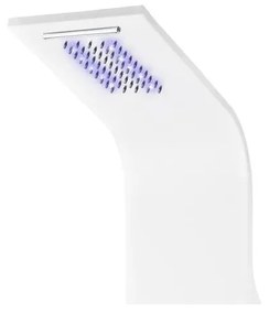 Verona White Panel duș, oțel inoxidabil, cu termostat, iluminat cu led