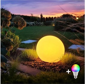 Lampă LED RGBW reglabilă pentru exterior GLOBO 1xE27/12W/230V Ø 30 cm IP44