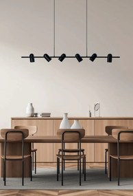 Lustra suspendata stil modern minimalist VIVI 6 negru