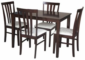 Zondo Set masă scaune pentru sufragerie Lessie (wenge). 1015959