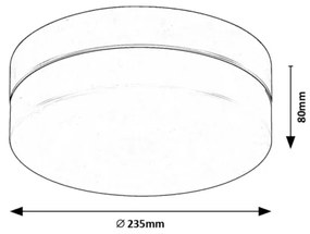 Plafonieră LED pentru baie Rabalux 75025 GAELO LED/15W/230V d. 23 cm negru