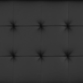 Canapea neagră extensibilă cu tapițerie din imitație de piele 191 cm Maine – Støraa