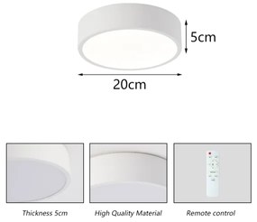 Brilagi - Lampă LED reglabilă POOL LED/18W/230V 3000-6000K 20 cm albă + telecomandă