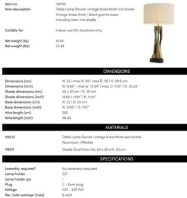 Veioza, Lampa de masa LUX Rovido