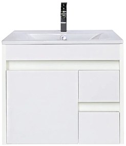 Mobilier de baie Luna 60 inferior cu lavoar alb