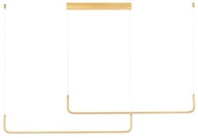 Lustra LED suspendata liniara Strita auriu
