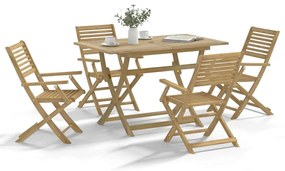 vidaXL Set mobilier de grădină, 5 piese, lemn masiv de acacia