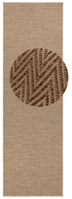 Covor tip traversă BT Carpet Nature 500, 80 x 250 cm, maro închis