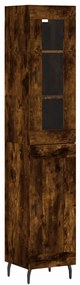 3199510 vidaXL Dulap înalt, stejar fumuriu, 34,5x34x180 cm, lemn prelucrat