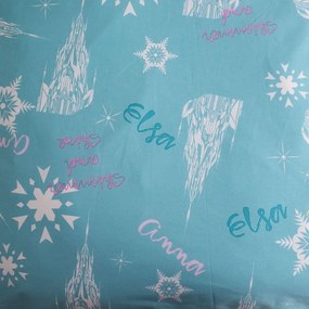 Lenjerie de pat pentru copii din bumbac pentru pat de o persoană 140x200 cm Frozen "Light blue" – Jerry Fabrics